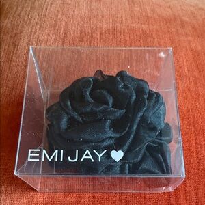 Emi Jay Black Carnation Scrunchie